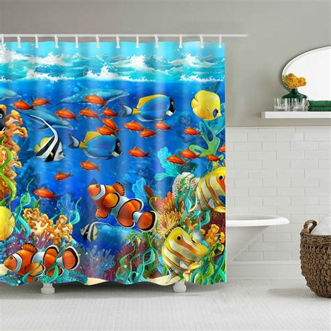 blue ocean shower curtain|ocean shower curtains for bathroom.